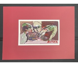 Акулов В.И "Любовники", 2003г. Смешанная техника. Размер 60х45 см. № 3507