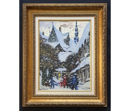 Шкарубо В.Ф. Ранняя работа "VecRTGA", 1992г. Рига. Холст, масло. Размер с рамой 48х58 см. № 3994