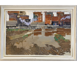 Данциг М.В. Каталожная работа "Трудовые будни", 1963г. Картон, темпера. Размер 68х100 см. № 3874 БРОНЬ