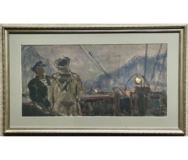 Кубарев В.Г. Бумага, смешанная техника. Размер 57х90 см. с рамой и паспарту. №889