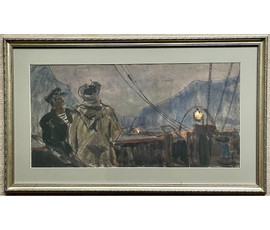 Кубарев В.Г. Бумага, смешанная техника. Размер 57х90 см. с рамой и паспарту. №889