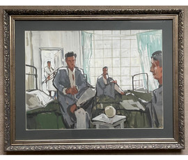 Кубарев В.Г. Бумага, акварель. Размер 78х100 см. с рамой и паспарту. №886