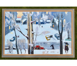 Фото: Щемелёв Л.Д "Завулак Якуба Коласа", 2001 г. Холст, масло. Размер с родной рамой 153х103 см. № 4057 - Артикул №4057