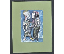 Акулов В.И "Герои античности".Смешанная техника, 2004г. Размер с паспарту. 65х50 см. № 3548