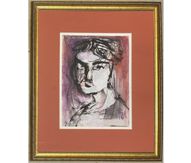 Акулов В.И "Образ", 2011г. Смешанная техника. Размер с паспарту 36,5х44 см. № 3454