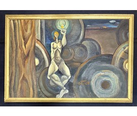 Скрипниченко Г.С "Среда обитания", 1967г. ДВП, масло. Размер 50х75 см. № 3916