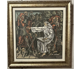 Басалыга М.С. Литография. Я.Купала "Курган". Размер с рамой и паспарту 27.5 х28 см. № 3176