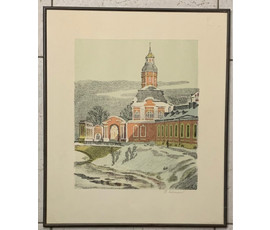 Фото: Левицкий Р.В. Цветная автолитография. 1986г. Размер 34х40 см. № 3005 - Артикул №3005