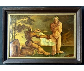 Скрипниченко Г.С. Вариант каталожной работы "Союз Земли и воды", картон, смешанная техника. Размер с рамой 63,5х88,5 см. № 3919