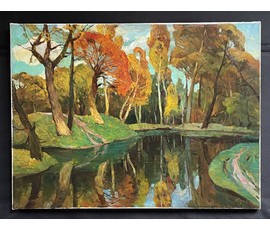 Фото: Кудревич Р.В "Осенняя тишина", 1982г. Холст, масло. Размер 60х80 см. № 3699 - Артикул №3699