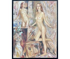 Барабанцев В.К. "Аголеная", 1992г. Холст, масло. Размер 80х60 см. № 2757