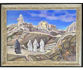 Фото: Поплавский Г.Г. Каталожная работа "Оазис Сива-земля Александра Македонского", 2015г. Холст, акрил. Размер с рамой 90х70 см. № 3654 - Артикул №3654