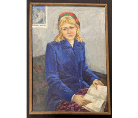 Фото: Коктев А.А "Портрет студентки Светы", 1974 г. Холст, масло.Размер 78х54 см. № 2905 - Артикул №2905