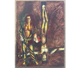 Кищенко А.М "Автопортрет", 1970г. Холст, масло. Размер 110х80 см. № 3192