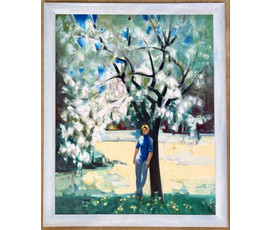 Щемелёв Л.Д "Весна Нарочанская", 2009 г. Холст, масло. Размер с рамой 110х90 см. № 4063