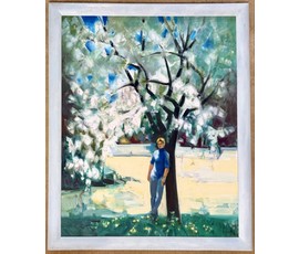 Щемелёв Л.Д "Весна Нарочанская", 2009 г. Холст, масло. Размер с рамой 110х90 см. № 4063