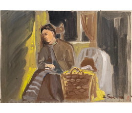 Тиме-Блок М.Г (племянница А.Блока) Бумага, гуашь. 1928г. Размер 29,5х41,5 см. № 2430