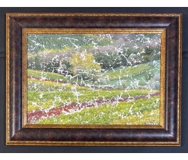 Сафронов Никас "Цветущие поля на юге Германии", 2006 г. Холст, масло. Размер с учётом рамы 57х 75,5 см. № 3713