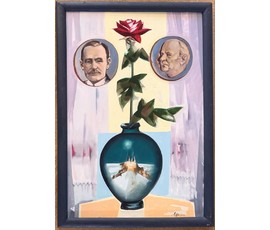 Щемелёв Л.Д "Песняры", 2002 г. Холст, масло. Размер с родной рамой 80х115 см. № 4071