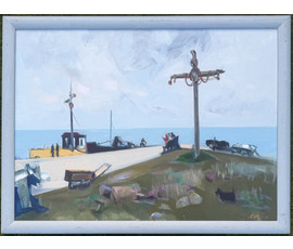 Щемелёв Л.Д "Субота ў Астрашыцкім", 2003 г. Холст, масло. Размер с родной рамой 125х97 см. № 4072