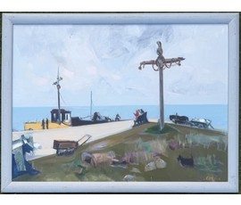Фото: Щемелёв Л.Д "Субота ў Астрашыцкім", 2003 г. Холст, масло. Размер с родной рамой 125х97 см. № 4072 - Артикул №4072