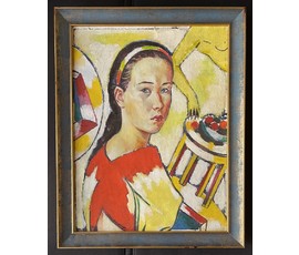 Каталожный Кищенко А.М "Маша", 1985г. Холст масло. Размер с рамой 44х56 см. № 3216