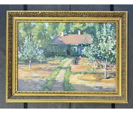 Фото: Манизер Г.М "Пейзаж". Картон, масло. Размер с рамой 64х84 см. № 3813 - Артикул №3813