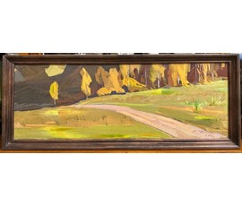 Данелия П.А "Дорога", 1967г. Холст, масло. Размер 91х36,5 см. № 3312