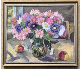Берегейко О.Г "Осеннее окно", 2014г. Холст, масло. Размер 60х70 см. № 2586