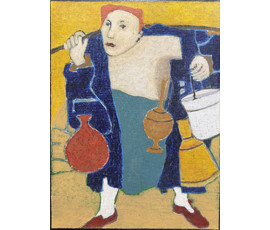 Лисовский А.С "Разносчик живой воды", 2026 г. Холст, акрил. Размер 40х30 см. № 4105