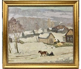 Козловский А.С "Весна в Заславле", 2007г. Холст, масло. Размер с рамой 104х93,5 см. № 3738