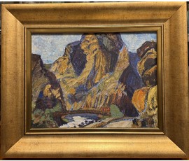 Жолток В.К "Армения", 1978г. Вблизи Туманяна. Картон, масло. Размер с рамой 37х45 см. № 3854