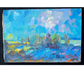 Гомонов Л.В "Цішыня", 1991г. Холст, масло. Размер 40х60 см. № 2698