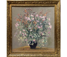 Фото: Бржозовский Г.Ф "Полевые цветы", холст на картоне, масло. Размер 67х62 см. № 3438 - Артикул №3438