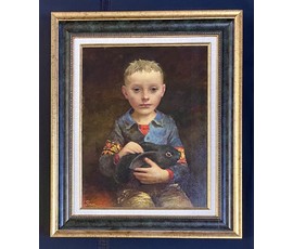 Римашевский С.В "Чёрный кролик", 2022г. Холст, масло. Размер 45х35 см. № 3205