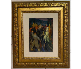 Стельмашонок В.И. Этюд, 1968г. Картон, масло. Размер 21х27 см. № 2848