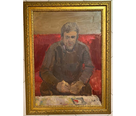 Рей И.П "Раздумье",1983г. Картон, масло. Размер 50х69 см. № 2853