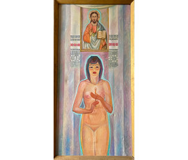 Фото: Зинчук А.М "Небесное и земное", 1970г. Холст, масло. Размер 140х70 см. № 3019 - Артикул №3019