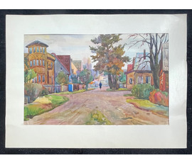 Доморад В.А. Акварель. 1965г. Размер 32,5х50 см. № 2707