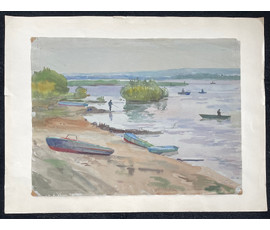 Фото: Доморад В.А. Акварель. 1980г. Размер 37,5х50 см. № 2706 - Артикул №2706