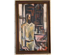 Фото: Кищенко А.М. «В мастерской», 1979г. Холст, масло. Размер в раме 83х54 см. - Артикул №1481