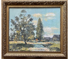 Фото: Исаёнок Н.И. На радзіме Ваньковіча. "Алея ў Калюжыцы", 2005г. Холст, масло. Размер 60х70 см. № 2553 - Артикул №2553