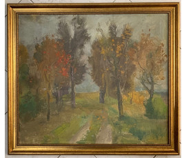 Рей Иван Петрович. " Осенний мотив". 59х68см. 1985г. №1882