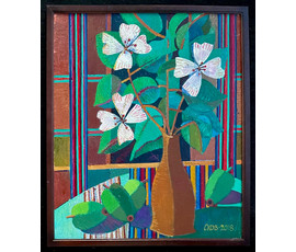 Сковородко О.А "Белые цветы", 2018г. Холст, масло. Размер 60х50 см. № 2775