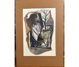 Акулов В.И "Портрет неизвестного", 1997г. Смешанная техника. Размер 60х45 см. № 3474