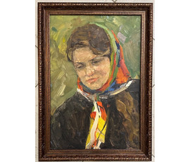 Гомонов В.К "Наташа". Картон, масло.Размер 33х48 см. № 2935
