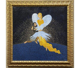 Фото: Каталожный Почицкий В.В (dr.Klein) "Борьба Иакова с ангелом", 2012г. Холст, масло. Размер 100х100 см. № 2454 - Артикул №2454