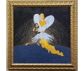 Каталожный Почицкий В.В (dr.Klein) "Борьба Иакова с ангелом", 2012г. Холст, масло. Размер 100х100 см. № 2454
