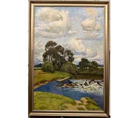 Савицкий В.Н "Летний день" 1980 г. Холст, масло. Размер с рамой 99х141 см. №1150