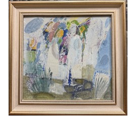 Кузнецов А.В. Картон, масло. 1987г. Размер 29,4х28,2 см. № 3322